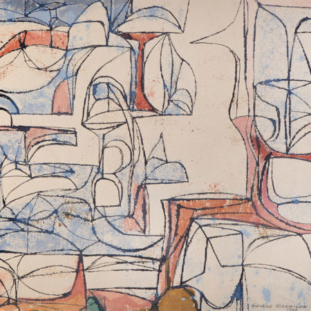 George Morrison (Grand Portage Band of Chippewa, 1919 - 2000), 'Plant Variations', 1953, watercolor and ink on paper, 20 × 26 in., Museum Purchase: Eiteljorg Fellowship