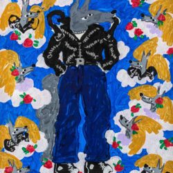 Harry Fonseca (Maidu, Nisenan, Portuguese, Hawaiian, 1946 - 2006), 'Saint Coyote #II', 1988, acrylic on paper, 30 x 22 1/2 in., Gift of Harry S. Nungesser in loving memory of his partner Harry Fonseca