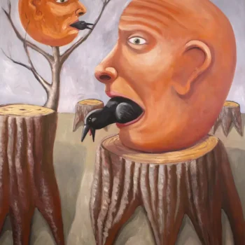 John Feodorov (Navajo [Diné]) Stump Spirits, 2001 Oil on canvas 60 x 48 inches Museum Purchase from the Eiteljorg Contemporary Art Fellowship